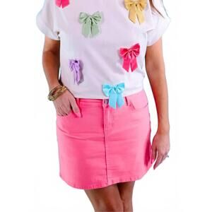 NEW MAINSTRIP nova denim skirt in pink